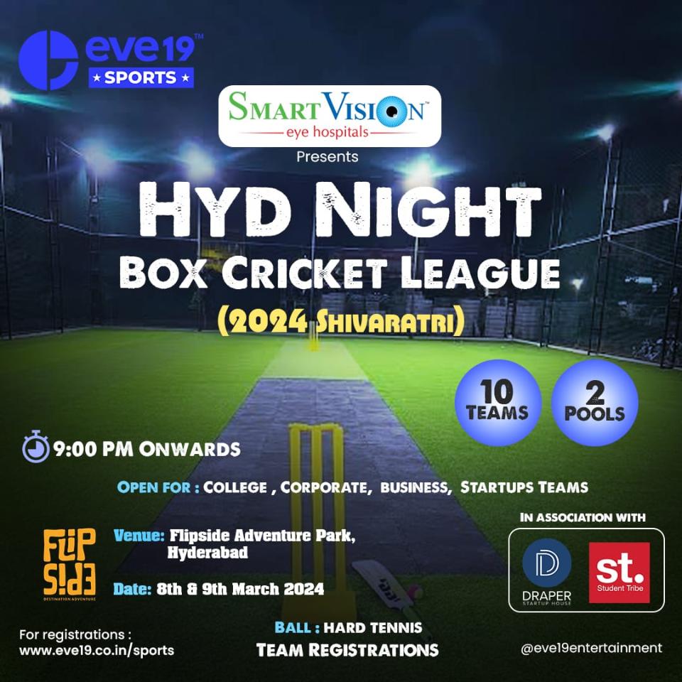 Hyderabad Night Box Cricket League 2024