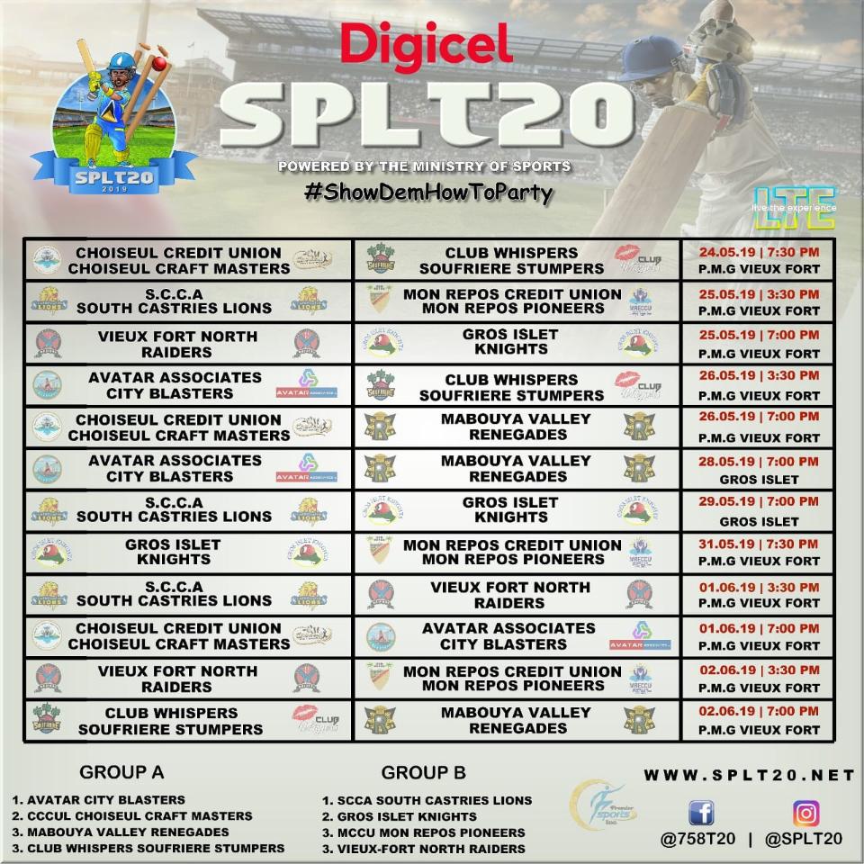 DIGICEL SPLT2019 FIXTURES