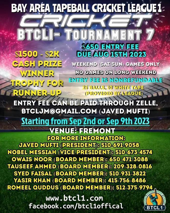 BTCL1 | Tournament 7 | Starting from Sept 2023