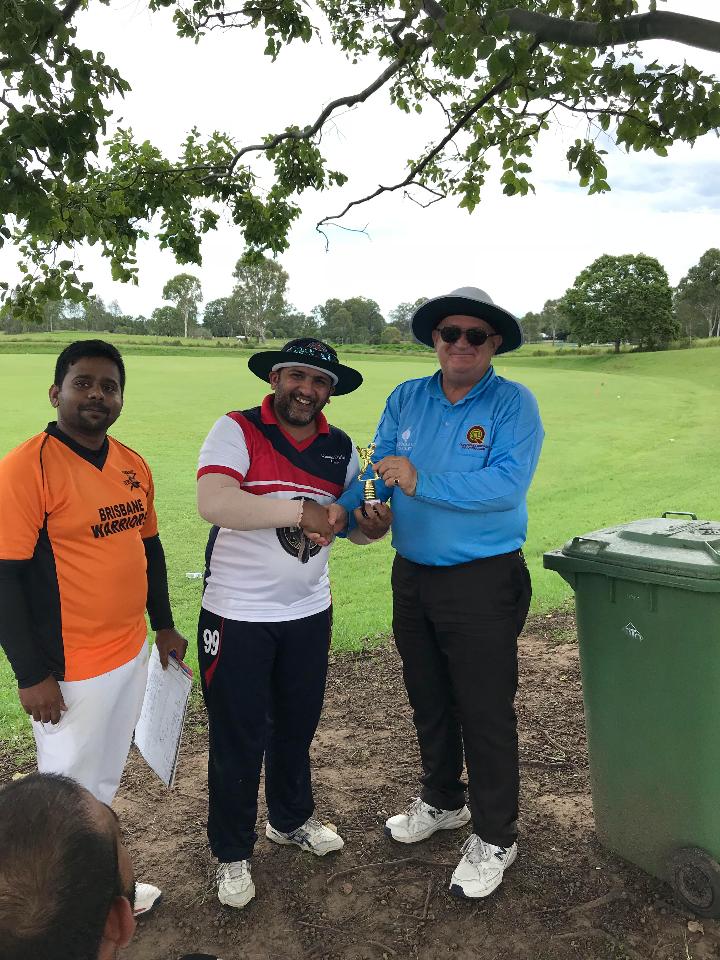 MOM - Gamma CC VS Brisbane Beast - Farhan H from Gamma CC for his outstanding bowling performance 4-0-23-4