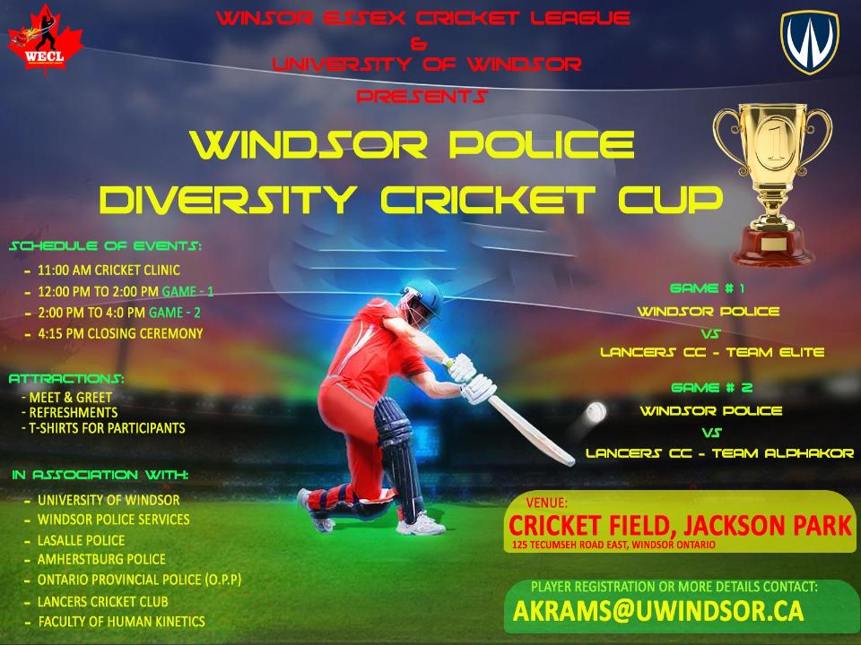 Windsor Police Diversity Cricket Cup hosted by WECL