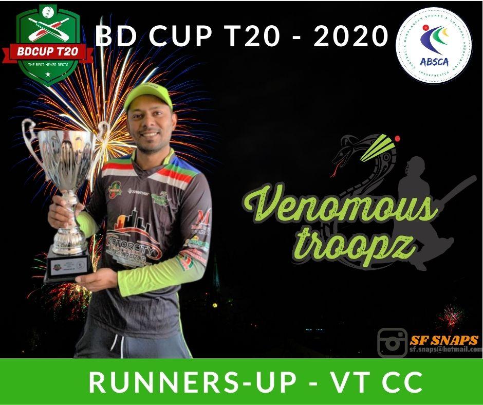BD CUP T20 2020 - RUNNERS-UP