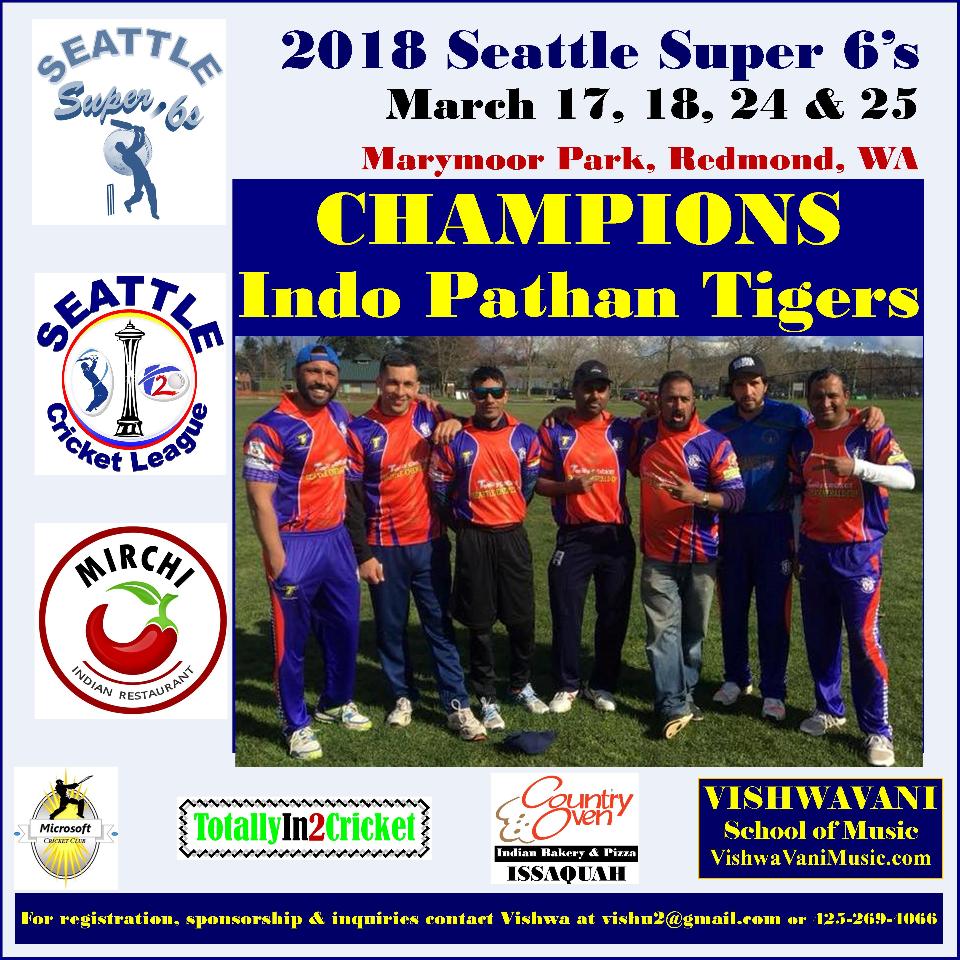 2018 Seattle Super 6's Winners - Indo Pathan Tigers